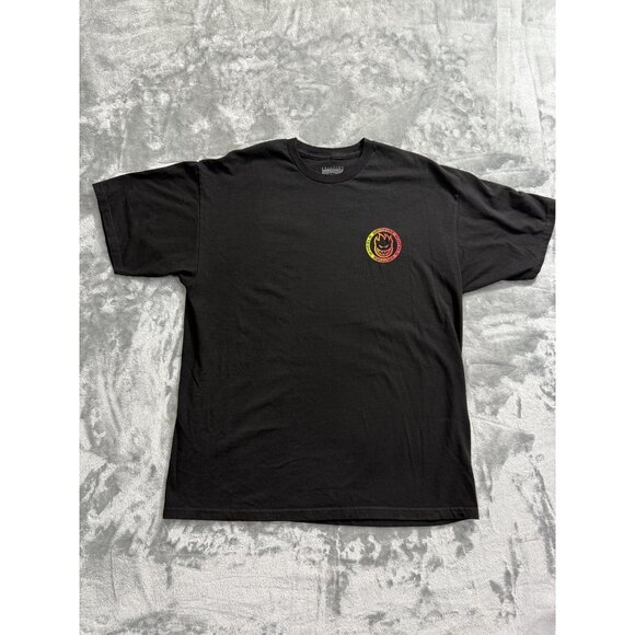 Spitfire Wheels Shirt Mens Extra Large Black Flame Logo Skateboard Tee "The End" - Picture 1 of 10